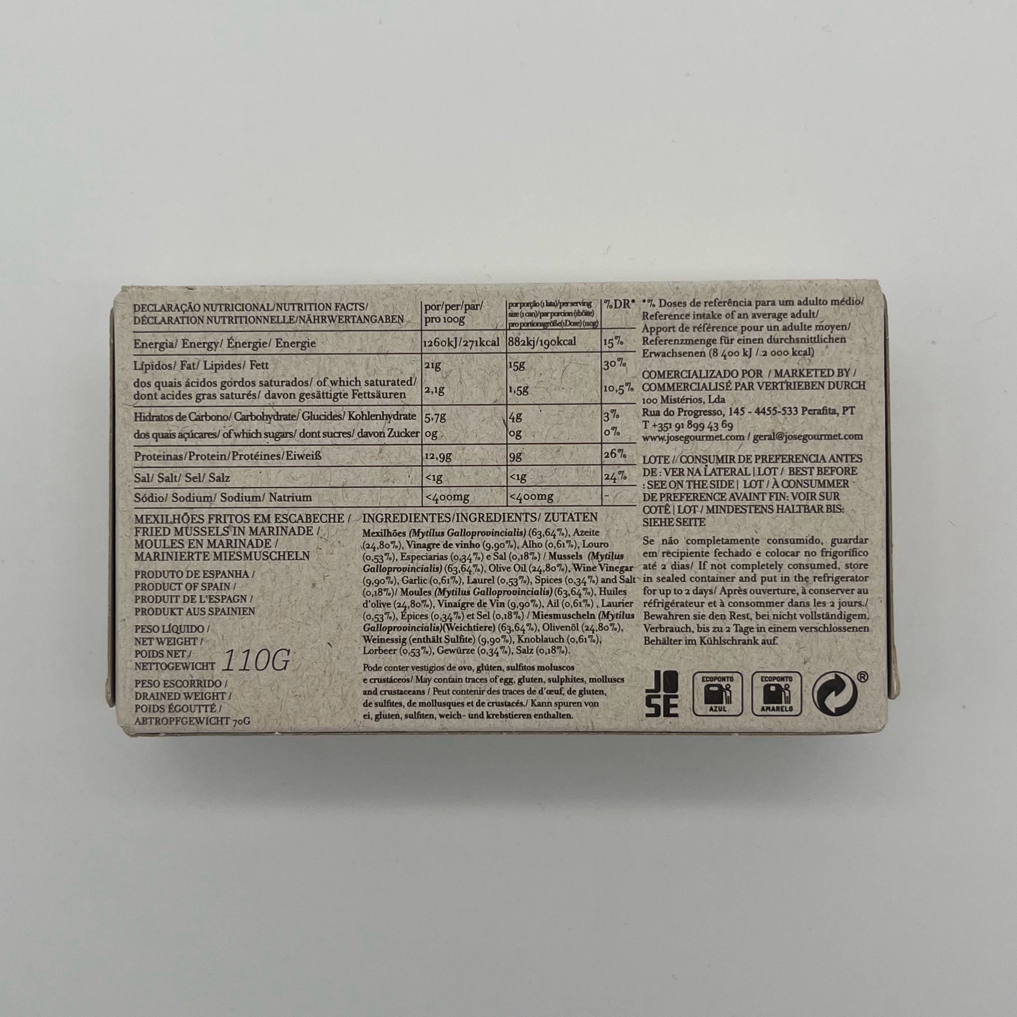 JOSÉ Fried Mussels in Marinade