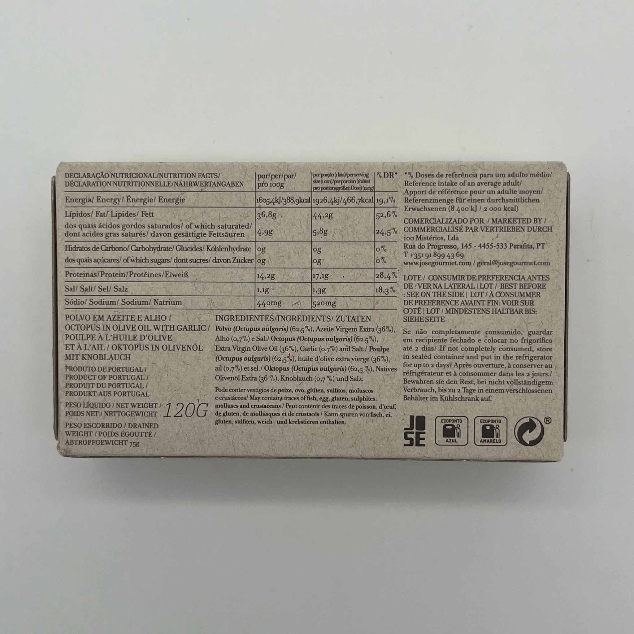 JOSÉ Octopus in Olive Oil and Garlic