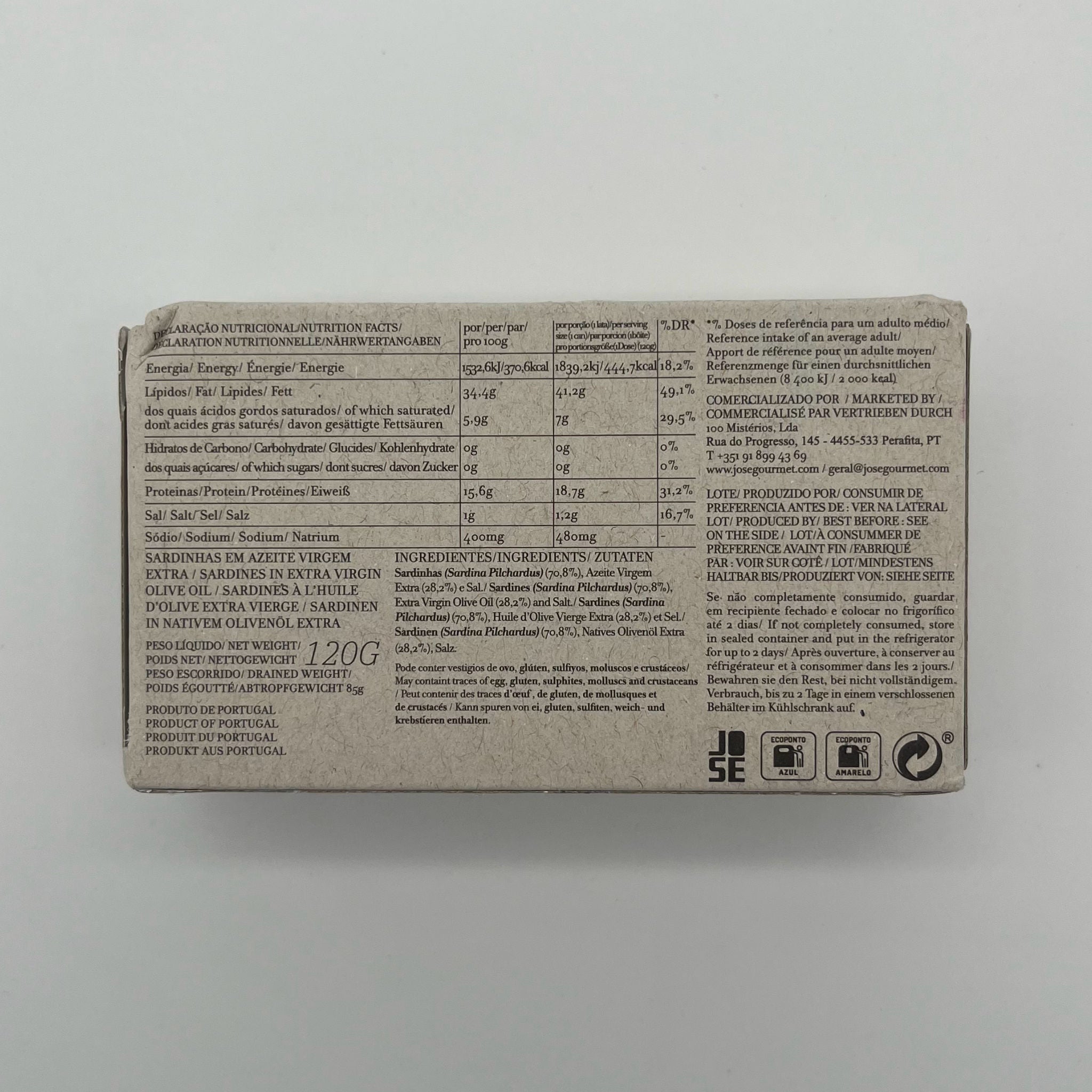 JOSÉ Sardines in Extra Virgin Olive Oil