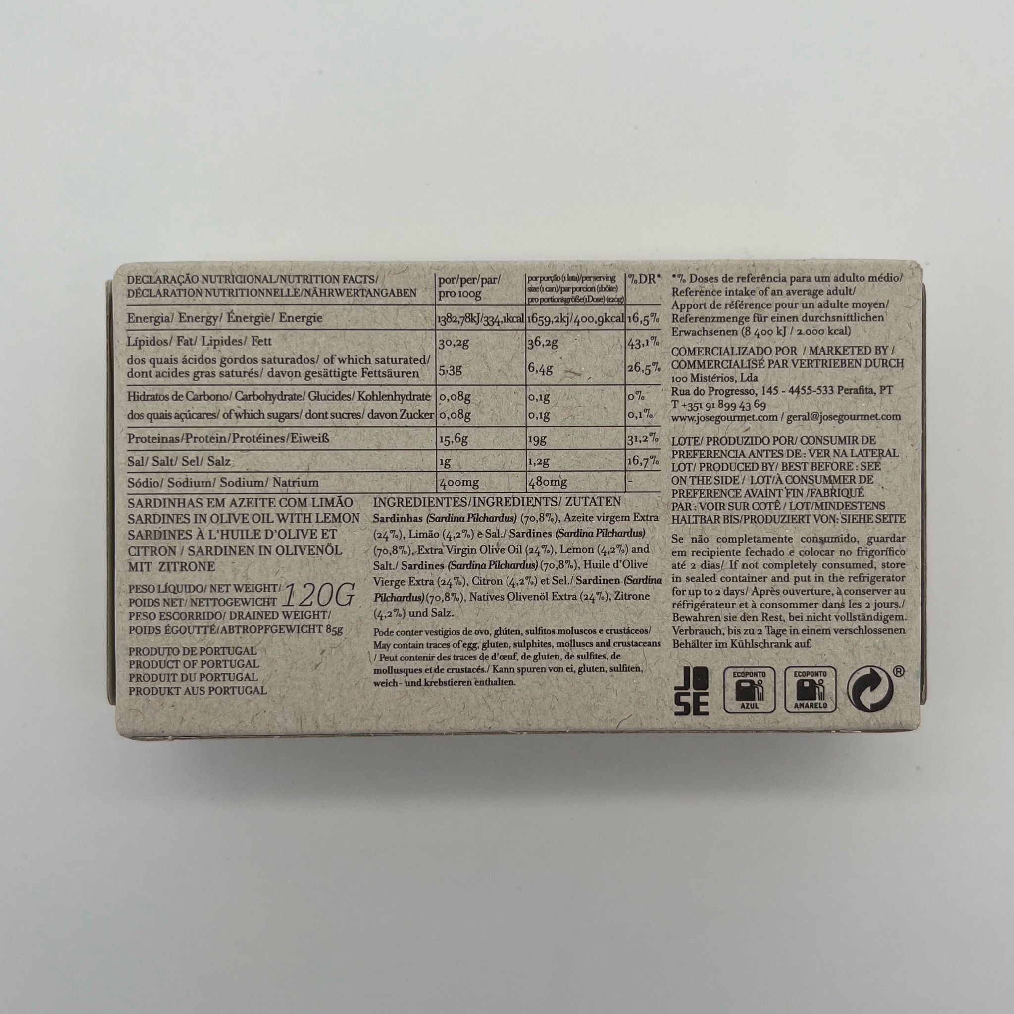 JOSÉ Sardines with Lemon in Olive oil