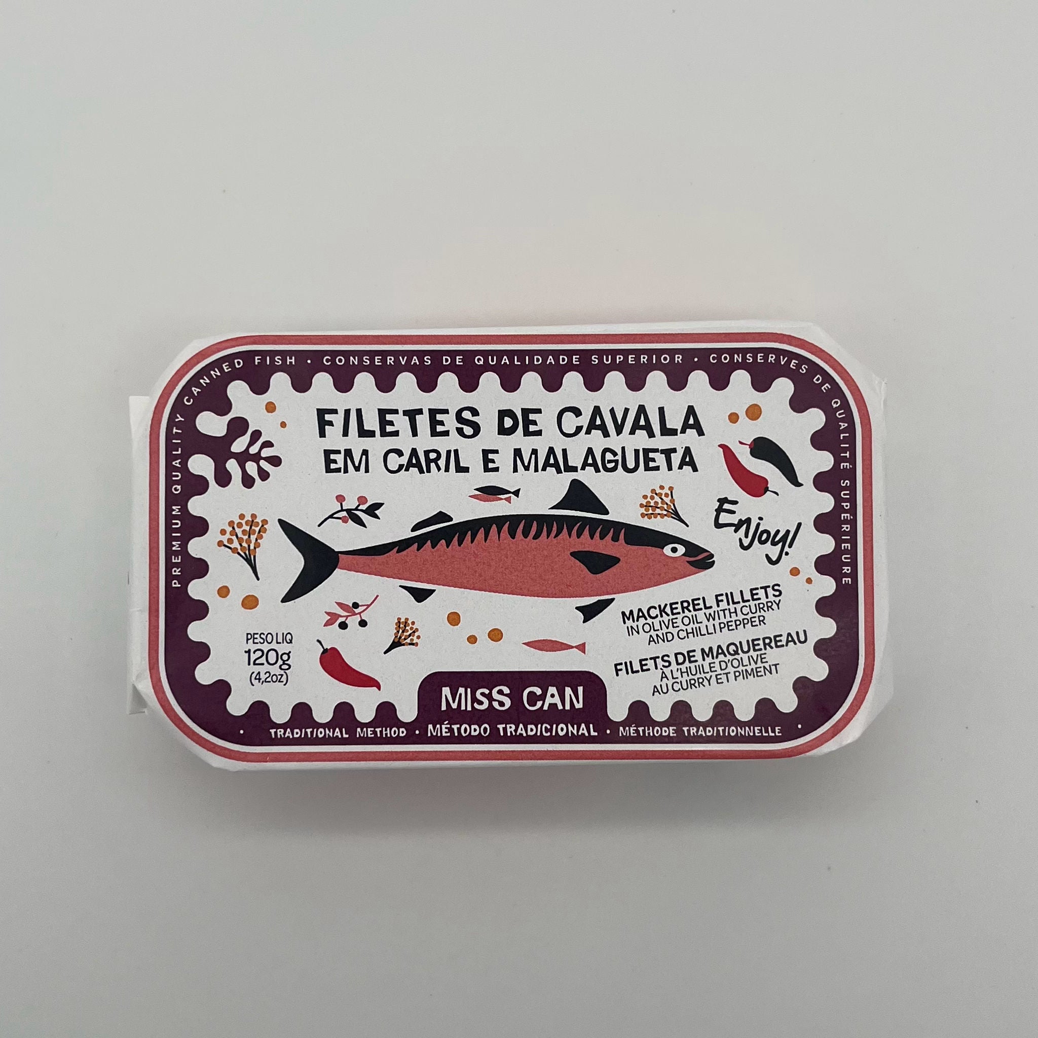 Miss Can Mackerel Fillets with Curry and Chili Pepper