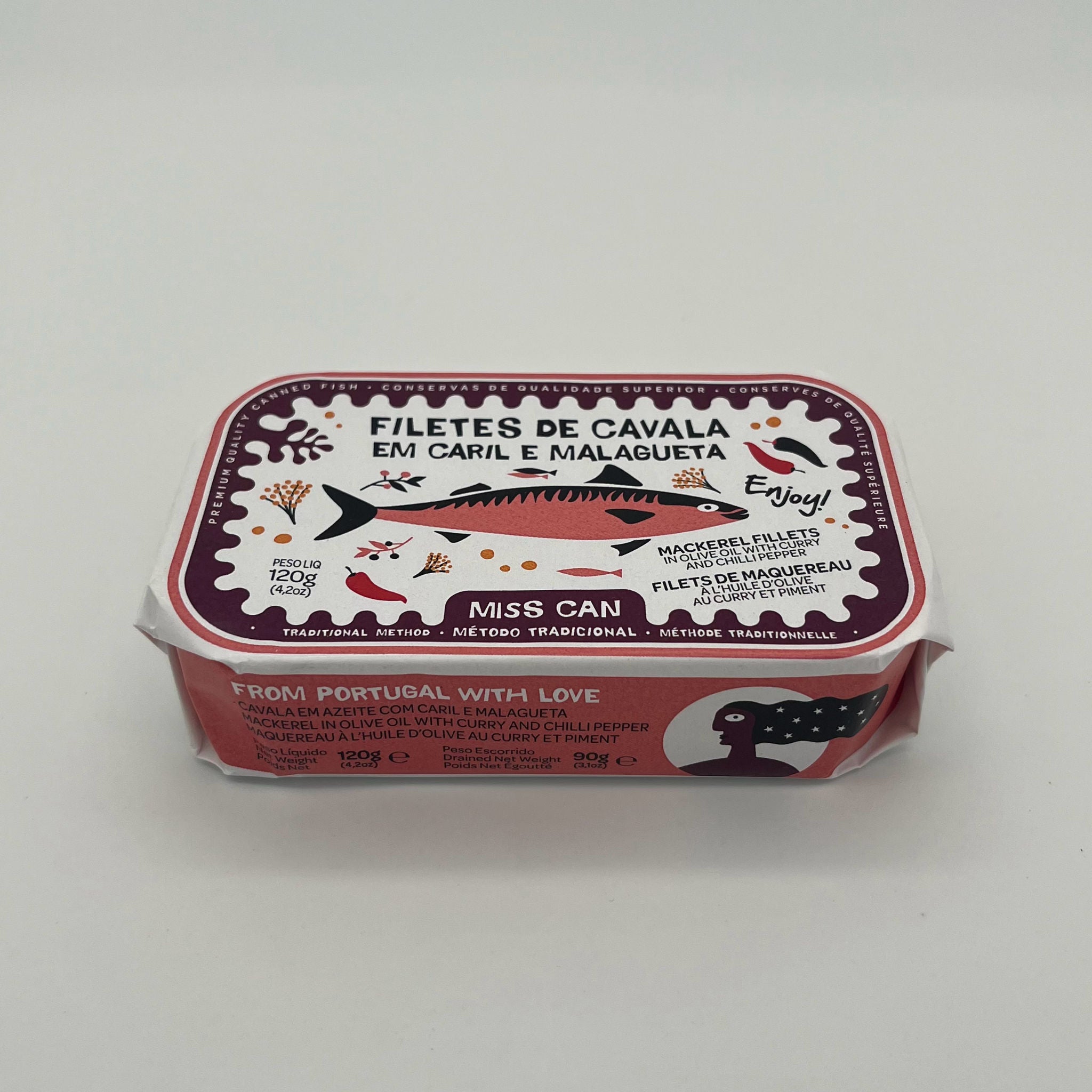 Miss Can Mackerel Fillets with Curry and Chili Pepper