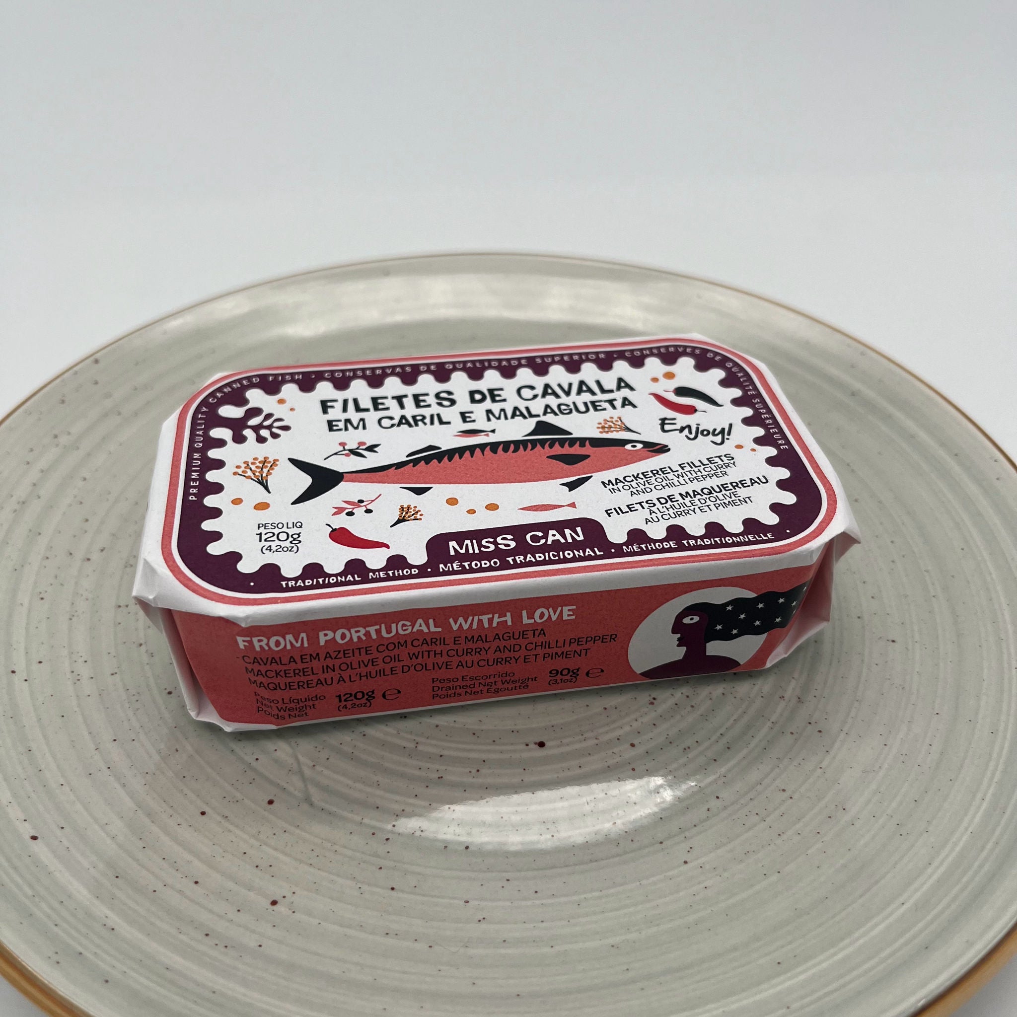 Miss Can Mackerel Fillets with Curry and Chili Pepper