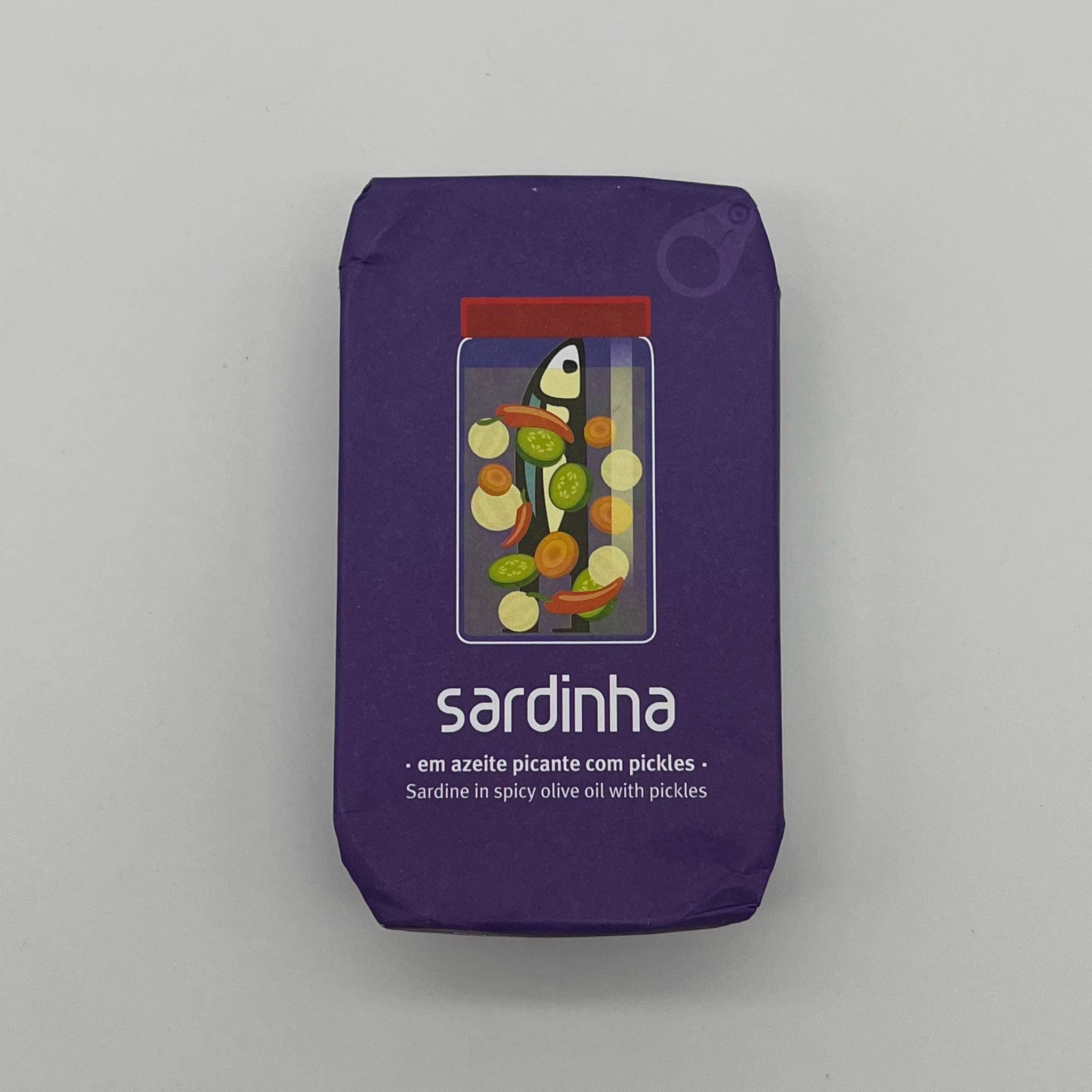 Sardinha Sardines in spicy olive oil with pickles